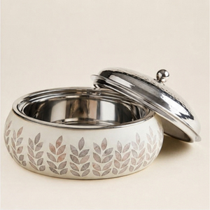 Olla de Acero Inoxidable de Lujo con Incrustaciones de Nácar, Olla Térmica de Doble Pared para Mantener Comida Caliente, Ideal para Roti y Arroz, Precio de Fábrica - Product Image 1