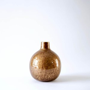 Floral Elegance Handmade Minimalist Tabletop Vase Gold Finish Ceramic Decorative <b>Bowl</b> - Product Image 1