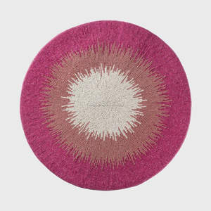 Festive Arrival <b>Christmas</b> Decor Eco-Friendly Modern Round Custom Size Handmade Beaded Place <b>Mat</b> Glass Seed Beads Fabric Backing - Product Image 5