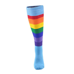 Calcetines de compresión hasta la rodilla para hombre con logotipo personalizado, calcetines sólidos para equitación, calcetines deportivos con OEM ODM - Product Image 4