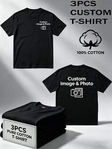 Custom 100% Cotton T-Shirts for Men Personalized Team Uniform & Company Logo Customization Casual Short Sleeve Tees to Work - Product Image 2
