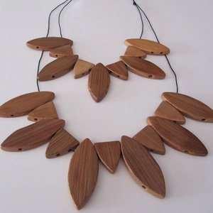Collier de luxe vintage pour femmes, artisanat en bambou et en bois à la mode - Product Image 4