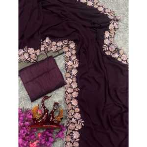 Saree ออกแบบด้วยเลื่อมและงานปักสำหรับชุดอาชีพ - Product Image 3