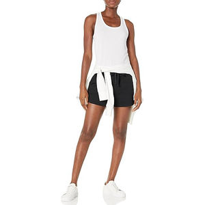 Pantalones Cortos de Forro Polar con Bolsillos Laterales para Mujer, Estilo Utilitario, Cintura Alta, Cordón Ajustable, Corte Holgado, Ropa Casual para Descansar - Product Image 4