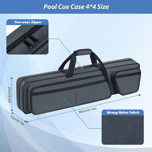 Bigwood Sports Custom Soft Pool Cue Bag Billiard Stick Cover Polyester Zipper Closure Portable Carry Shoulder Strap - Product Image 5