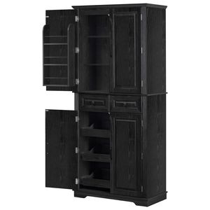 Armario de Cocina Alto K K 71 con 3 Organizadores Extraíbles, Textura en Relieve Estilo Rústico, Almacenamiento 6D - Product Image 2