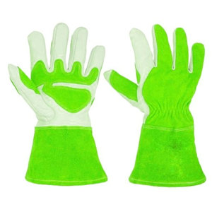 Guantes de Soldadura TIG de Alta Calidad y Resistencia, Cuero de Cabra y Vacuno Reforzado, para Trabajo Industrial y de Jardinería - Product Image 2