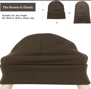 Custom <b>Beanie</b> Caps Logos <b>Beanies</b> Polyester/cotton Winter Thick Knitted Caps Wind Proof jacquard <b>Beanies</b> Caps Winter Season - Product Image 3