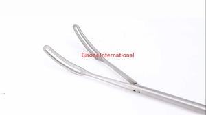 Pinces banane thoracoscopiques à double articulation Bisons VATS – Instrument de chirurgie thoracique réutilisable - Product Image 2