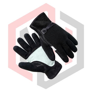 Gants de travail en cuir pour hommes et femmes, gants en cuir de vachette, doublure en coton, paume renforcée, antidéchirure, anti-chaleur, équipement de sécurité - Product Image 4