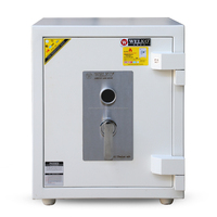 Coffre-fort à clé WELKO US620 de qualité supérieure pour la maison, blanc, avec serrure à clé, en acier inoxydable de 2 mm, ignifuge jusqu'à 1200°C et antivol