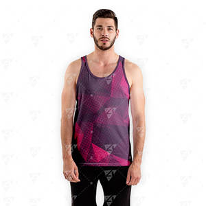 Débardeurs Homme Personnalisables en Gros, Sportifs, Imprimés par Sublimation, Tricotés Sans Couture, Légers, Col Rond, 100% Polyester, Confortables - Product Image 3