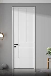 Portes manuelles en bois massif pour appartements d'hôtel modernes, étanches, sécurisées, isolantes thermique et acoustique, garantie 3 ans, diverses couleurs - Product Image 2