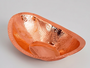 Bol de service alimentaire de qualité supérieure en cuivre martelé poli avec un design avancé idéal pour une vaisselle élégante et une expérience culinaire - Product Image 1