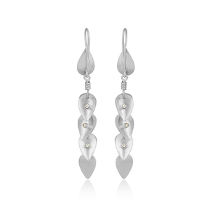 New Handcrafted Trendy CZ Set Oxidized <b>Silver</b> Classic <b>Long</b> Drop Designer <b>Earrings</b> for Women - Product Image 2