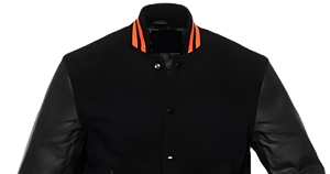 Blouson Bomber Varsity Exclusif Streetwear Élégant Manches en Cuir Personnalisées Corps en Toile Fermeture à Boutons Pression 2026 - Product Image 2