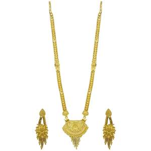Conjunto de Joyería de Moda al por Mayor, Collares Largos de Novia con Baño de Oro de 14K, 18K y 24K, Diseño Tradicional - Product Image 2