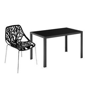 BirdFT Set di 4 Poltrone Reclinabili Girevoli in Pelle Nera Stile Nido, Moderne per Camera da Letto, Soggiorno, Balcone o Bar - Product Image 2