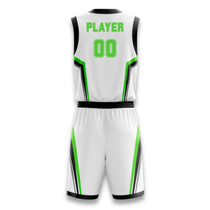 Custom White Basketball Jersey Set Sleeveless Team Uniform Vest and <b>Shorts</b> for Sports Training - Product Image 3