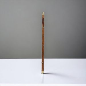 Morning Sheesham Wood Walking Stick Brass Handle 23 Inch Handcrafted Folk Art Gold-Plated <b>Cane</b> for Men Seniors Decorative - Product Image 3