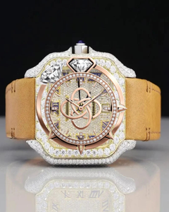 Montre pour homme entièrement sertie de diamants Moissanite, bracelet de luxe glacé - Product Image 1