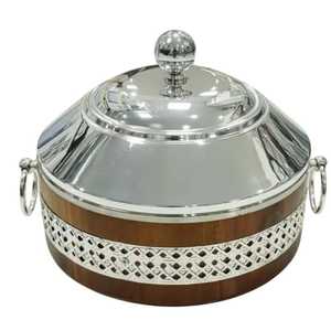 Mother of Pearl Inlay Wooden Hot <b>Pot</b> Casserole Hammered <b>Tagine</b> Lid Stand Insulated Thermal Food Warmer Serving Dish - Product Image 2