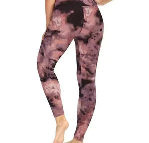 Pantalon de yoga personnalisé à séchage rapide, tissu tricoté sans couture, 51% polyamide, 38% polyester, 11% élasthanne, coupe ajustée, taille haute, imprimé - Product Image 4