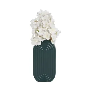 Minimalist Oval Metal Tabletop Vase Handmade Decorative Holder for Fresh Flowers <b>Dried</b> Flowers Pampas <b>Grass</b> - Product Image 2