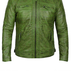 Chaquetas de Cuero Genuino Casuales y a la Moda para Hombre, para Invierno, con Material de Buena Calidad, Servicio Personalizado OEM - Product Image 4