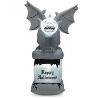 Pierre tombale gonflable d'Halloween de 2,5 m avec lumières LED Gargoyle, décoration extérieure pour les fêtes