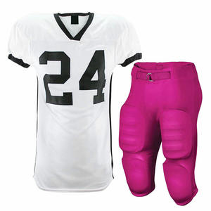 Custom American Football Uniform Set Men's V-Neck Jersey with Number 23 <b>Mesh</b> <b>Pants</b> Moisture Wicking Polyester Sportswear - Product Image 4