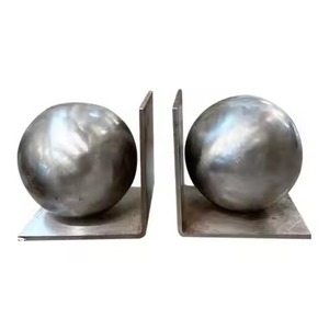 New Style Metal Globe Bookends 2Pcs Engraved Traditional Design Sculptural Decorative Home Office Use Book End - Product Image 3