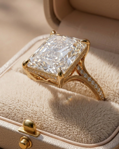 แหวนเพชรทรงรัศมีจากโรงงานขายส่ง แหวนหมั้นทอง 10K 14K 18K เครื่องประดับชั้นดีสำหรับงานแต่งงาน - Product Image 5