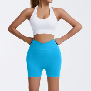 Shorts de yoga sans couture à séchage rapide taille haute pour femme, modèle Smiley Honey Hip Pants, pour le marché international - Product Image 1