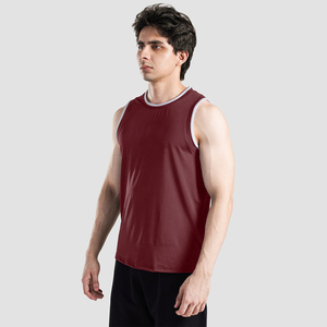 Wholesale Custom Breathable Quick Dry Polyester/cotton <b>Stringer</b> Gym <b>Vest</b> Fitness Singlet Workout Muscle Bodybuilding <b>Men's</b> Tank - Product Image 2