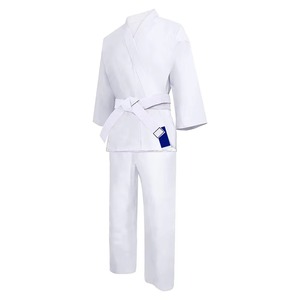 Uniforme de Karate Gi 100% Algodón Unisex, Duradero, Transpirable, Ropa Tradicional de Entrenamiento para Adultos, Blanco, Estilo Holgado, 160g, Personalizable por Delante - Product Image 3