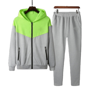 Survêtement unisexe à capuche avec blocs de couleur, fermeture éclair sur toute la longueur, poches latérales, coupe classique, vêtements de sport décontractés pour l'automne - Product Image 5