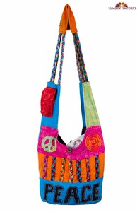 Sac à bandoulière pour filles de petite taille, durable, élégant, avec broderie florale, en tissu de coton, pliable, antivol, à sangle unique, avec housse de protection - Product Image 1