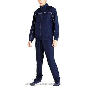 Men's Solid Blue Hooded Tracksuit Full Sleeve Zipper Closure Casual Winter Wear Side Pockets Skinny Fit Quick Dry 100% Polyester - Product Image 4