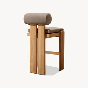 Bar et comptoir Vigo en teck massif avec coussin en tissu résistant au soleil pour usage extérieur. - Product Image 4