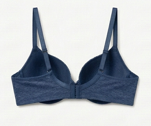 Soutien-gorge sans couture sans armatures pour femme, couleur unie, bonnets triangulaires, dos nu, bretelles non réglables, lavable en machine, en tricot de coton et élasthanne - Product Image 2