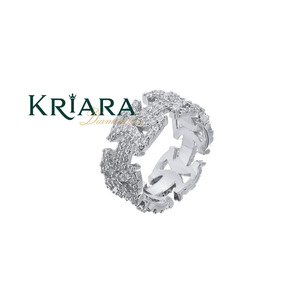 Anillo de Cóctel de Plata 925 Chapado en Oro con Moissanita, Corte Brillante Redondo, Joyería de Lujo Geométrica para Fiestas, Unisex - Product Image 2