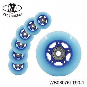 Rueda de Patinete WB08076LT90-1, Poliuretano Azul Claro, Accesorio Duradero para Patinete, YEOU CHERNG - Product Image 4