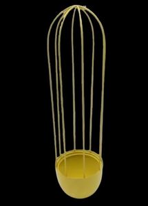 Maceta de interior con cúpula de alambre, color amarillo mate, tamaño estándar, maceta de exterior para decoración de jardín - Product Image 5