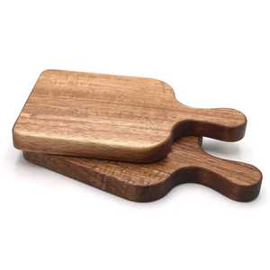Tabla de cortar de madera de acacia con asa, tabla de picar de madera, tabla de servir para cocina, bandeja para queso y charcutería, duradera - Product Image 4