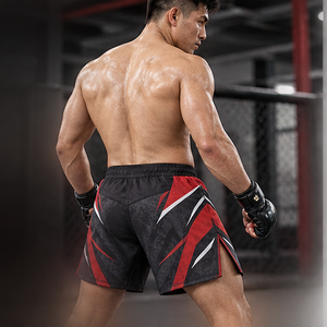 Shorts de combat MMA personnalisés couleur sable du désert, shorts de grappling, fabricant OEM ODM, vêtements de sport sublimés pour l'entraînement - Product Image 2
