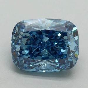 Diamante Sintético Azul Cultivado en Laboratorio, Corte Cojín Alargado, de 1.00 CT a 5.00 CT, Certificado, Claridad VVS VS - Product Image 2