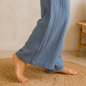 Ensemble de vêtements de détente pour femmes, 100% coton gaze, respirant, pyjama écologique, vêtements de détente décontractés pour femmes - Product Image 5