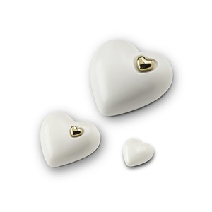 Urne funéraire en forme de cœur rouge avec support mains blanches pour cendres d'adultes, urne décorative pour cendres, fourniture funéraire, urne souvenir en forme de cœur - Product Image 5