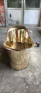 Bañera Ovalada Moderna Hecha a Mano 100% Cobre para Uso Doméstico y Hotelero, Ecológica, Brillante, Pulida y Lacada - Product Image 3